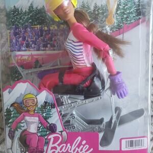 You can be anything articulated para alpine skier fashionista barbie nib